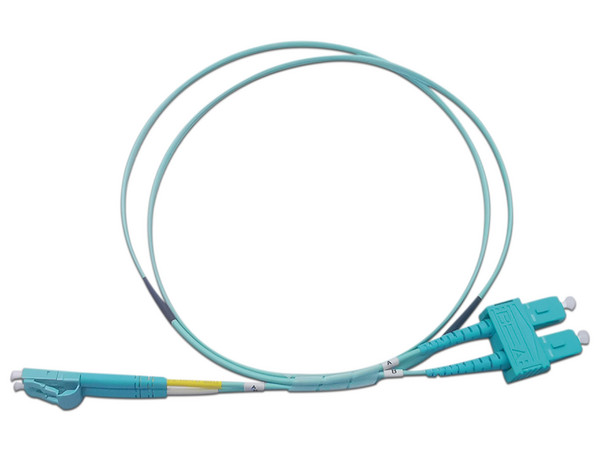 Jumper de Fibra Óptica LinkedPro LP-FOM3-LCSC-R02, Multimodo, OM3 50/125, LC a SC Dúplex, 2m. Color Azul.