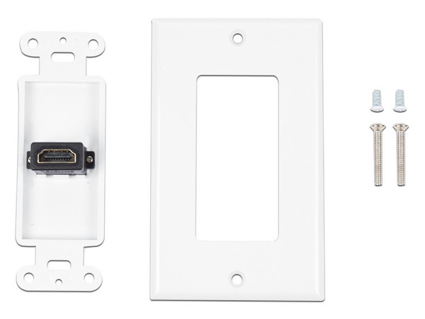 Placa de pared LinkedPro LP-FP-90, 1 puerto HDMI hembra a hembra. Color Blanco.