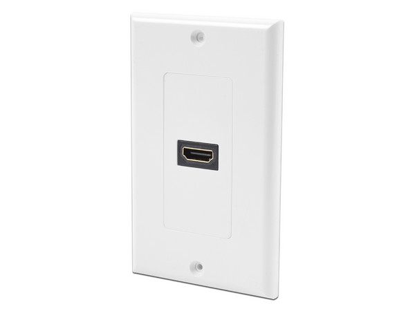 Placa de pared LinkedPro LP-FP-90, 1 puerto HDMI hembra a hembra. Color Blanco.