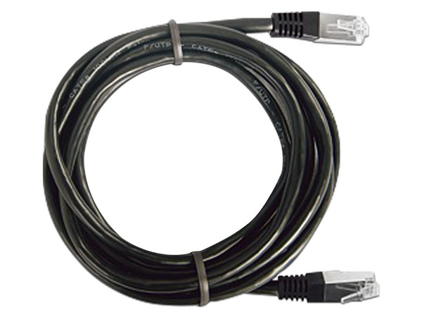 Cable de parcheo FTP Cat5e - 0.5 m - negro
