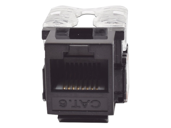Modulo Jack LinkedPro LP-KJ-601-BK tipo Keystone, RJ-45 Cat6 con terminación 110. Color Negro