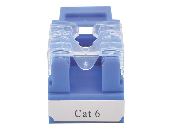 Módulo LinkedPro LP-KJ-601-BU, 0Jack 110 Cat6, RJ-45, Keystone para Faceplate. Color Azul.
