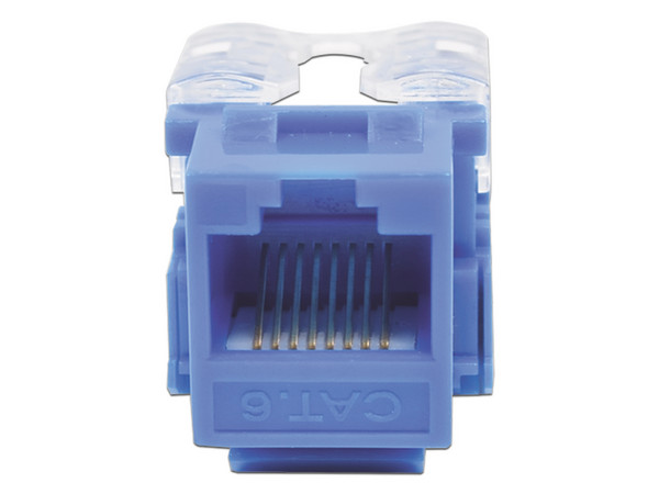 Módulo LinkedPro LP-KJ-601-BU, 0Jack 110 Cat6, RJ-45, Keystone para Faceplate. Color Azul.