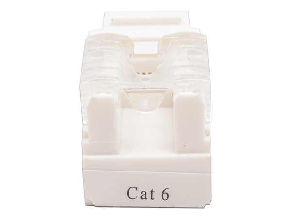 Módulo Jack Keystone LinkedPro, Cat6 con terminación 110, para faceplate, Color Blanco.