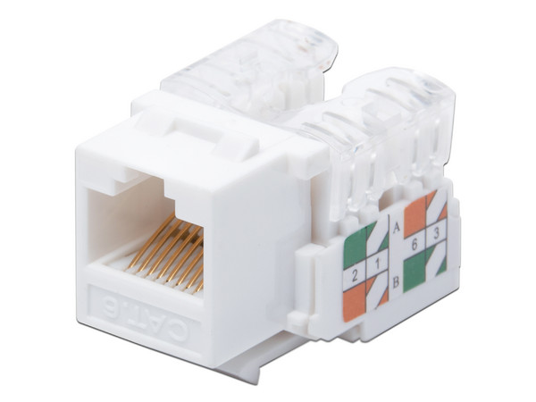 Módulo Jack Keystone LinkedPro, Cat6 con terminación 110, para faceplate, Color Blanco.