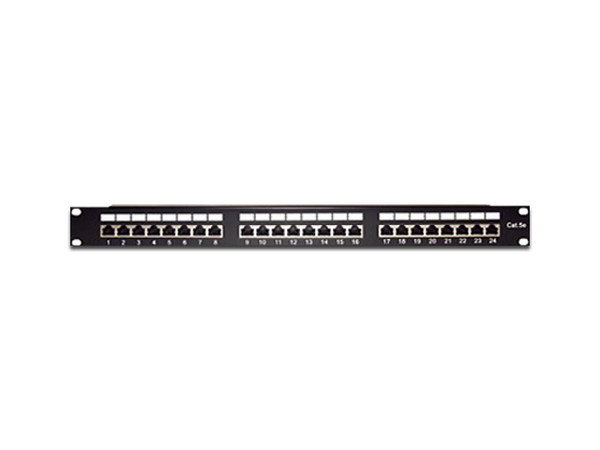 Panel de Parcheo para Impacto Linkedpro LP-PP-530 de 24 Puertos, Blindado, STP, Cat5e, Color Negro.