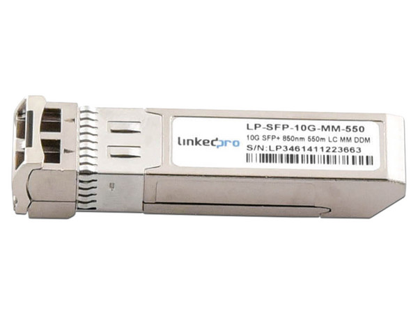 Módulo Transceptor SFP+ LC Gigabit de Fibra Óptica LinkedPro LP-SFP-10G-MM-550, Monomodo, Full-Duplex, 850 nm.