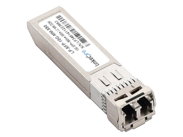 Módulo Transceptor SFP+ LC Gigabit de Fibra Óptica LinkedPro LP-SFP-10G-MM-550, Monomodo, Full-Duplex, 850 nm.