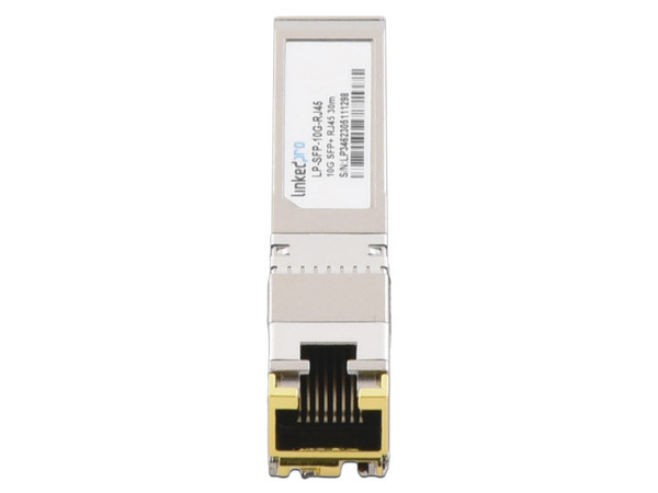 Módulo Transceptor SFP+ a RJ45 LinkedPro LP-SFP-10G-RJ45, 10Gbps, hasta 30 metros de distancia.