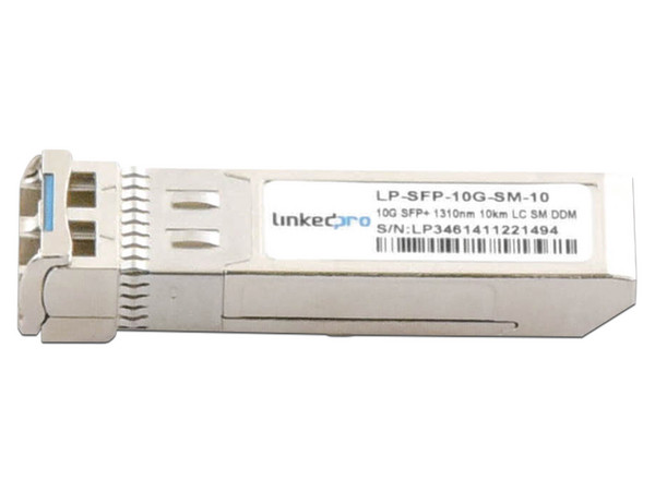 Módulo Transceptor SFP+ LC Gigabit de Fibra Óptica LinkedPro LP-SFP-10G-SM-10, Monomodo, Full-Duplex, 1310 nm.