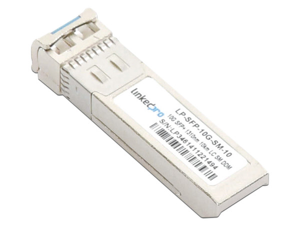 Módulo Transceptor SFP+ LC Gigabit de Fibra Óptica LinkedPro LP-SFP-10G-SM-10, Monomodo, Full-Duplex, 1310 nm.