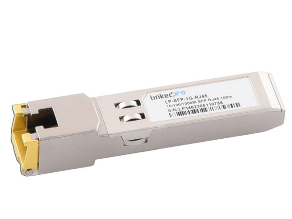 Módulo Transceptor SFP a RJ45 LinkedPro LP-SFP-1G-RJ45, 10/100/1000 Mbps, hasta 100 metros de distancia.