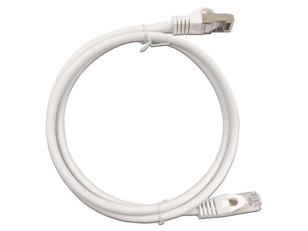 Cable de red LINKEDPRO LP-STP6A050WH, Patch Cord, Cat6A 10G blindado 0.5M, Color Blanco.