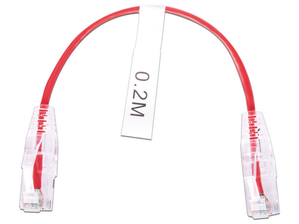 Cable de Parcheo Slim LinkedPro  LP-UT6-020-RD28, UTP Cat6, Calibre 28AWG, 20cm. Color Rojo.