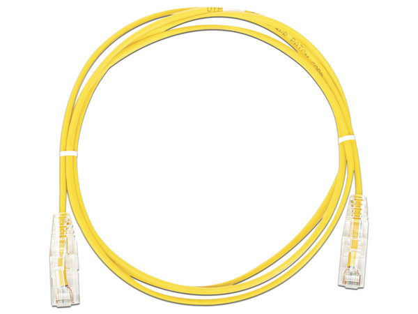 Cable de Parcheo Slim LinkedPro LP-UT6-100-YE-28, UTP Cat6, Calibre 28AWG, 1m. Color Amarillo.
