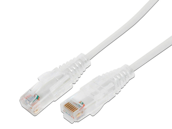 Cable de Parcheo Linkedpro LP-UT6A-200-WH28, Slim, UTP, Cat6A, 2m, Color Blanco, Diámetro Reducido 28 AWG.