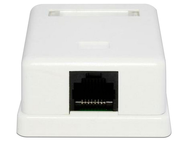 Roseta de Pared Linkedpro LP-WP-6036 con 1 Puerto, Incluye Jack STP, Cat5e, Color Blanco.
