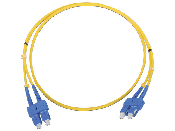Jumper de Fibra Óptica Linked Pro, Monomodo, SC a SC Dúplex, 5m. Color Amarillo.