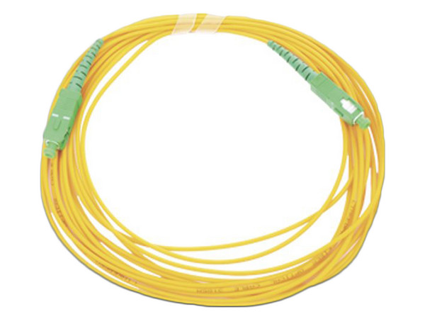 Jumper de Fibra Óptica LinkedPro Monomodo SC/APC - SC/APC Simplex, color amarillo, 15 metros.