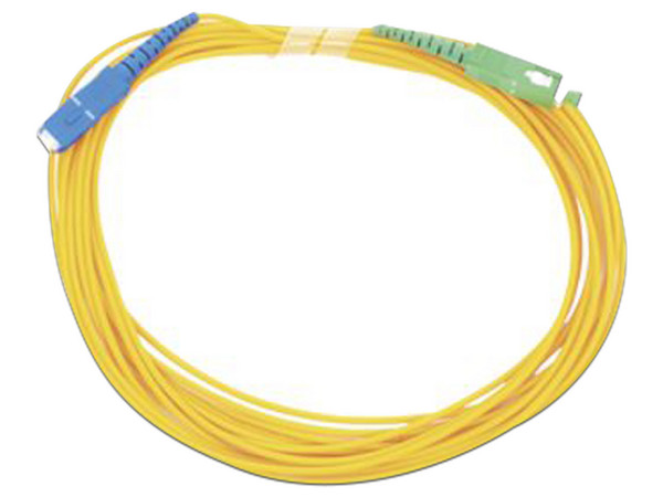 Jumper de Fibra Óptica LinkedPro Monomodo SC/UPC - SC/UPC Simplex, color amarillo, 15 metros.