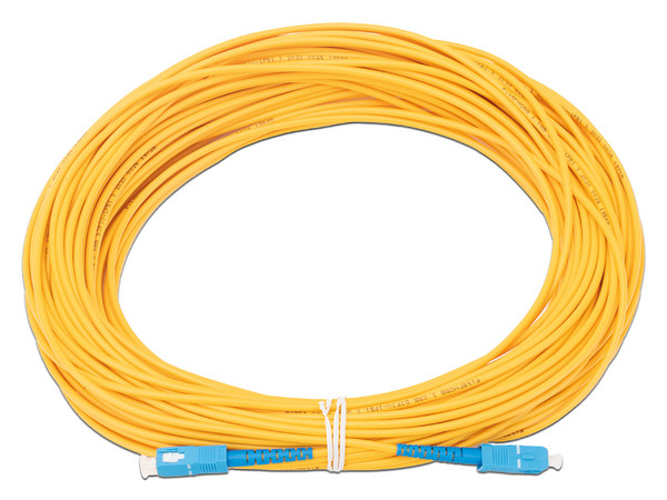 Jumper de Fibra Óptica LinkedPro LPSM3SCUSCUS30, SC/UPC-SC/UPC, 30m, Color Amarillo.
