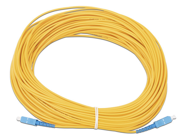 Jumper de Fibra Óptica LinkedPro LPSM3SCUSCUS40, Monomodo, SC/UPC a SC/UPC, 40m, Color Amarillo.