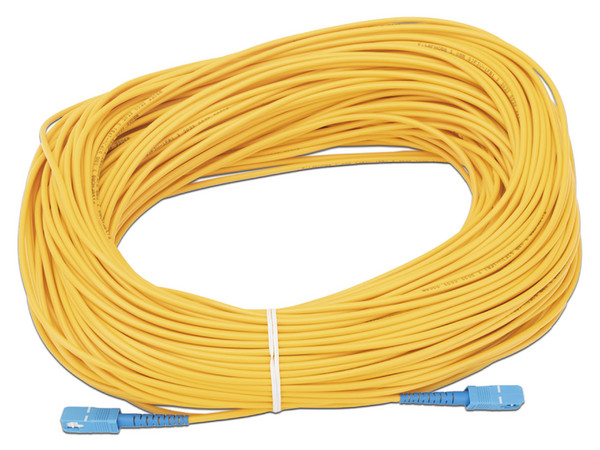 Jumper de Fibra Óptica LinkedPro LPSM3SCUSCUS80, Monomodo, SC/UPC a SC/UPC, 80m, Color Amarillo.