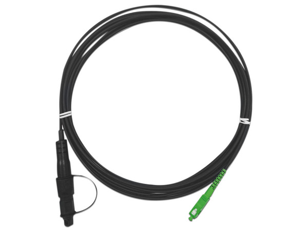Jumper de Fibra Óptica FiberHome OFC-S1-BK de 10m, Conector SC/APC, Forro de 3 mm, Color Negro.