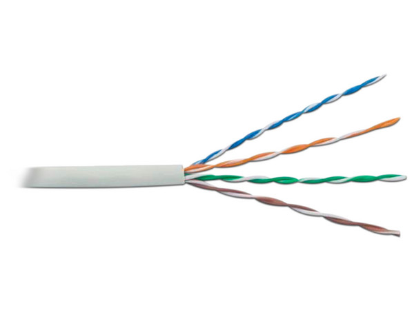Bobina de Cable UTP Linkedpro, Cat5e, 305m, Cobre, sin blindaje. Color Blanco