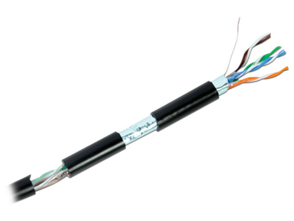 Bobina de Cable UTP LinkedPro PRO-CAT-6-EXT-V2, Cat6+, Calibre 23, Exterior Blindado tipo FTP, 305m. Color Negro