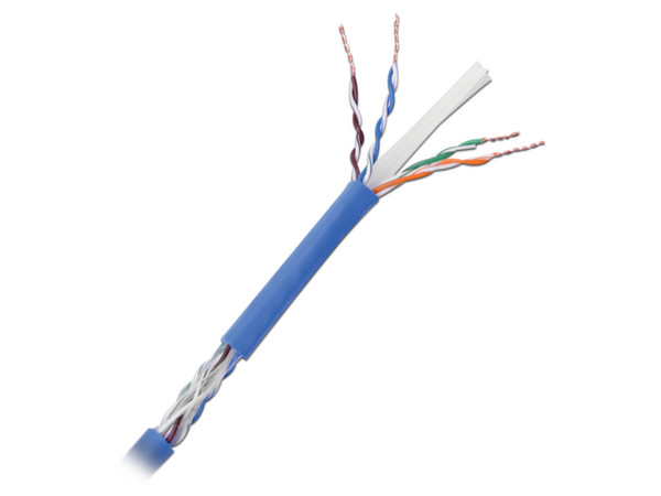 Bobina de Cable LINKEDPRO PRO-CAT-6-PLUS/1000M, Cat6+, Calibre 23, ETL,UL, Color Azul, Super flexible, 1000 metros, Aplicaciones de CCTV, Vídeo HD, Redes de datos.