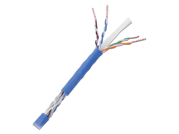 Bobina de Cable UTP Linkedpro, Cat6+, 305m, uso interior, 23AWG, superflexible. Color Azul