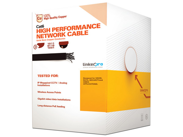 Bobina de Cable UTP LinkedPro  PRO-CAT-6-PLUS/500, Cat6+, 152.5m. Color Azul