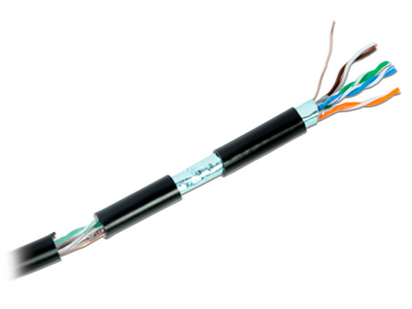 Bobina de Cable Cat6+. Caja con 305 m. Color Negro.