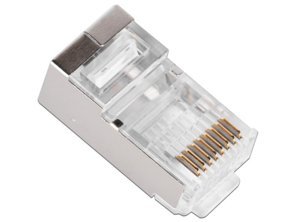 Plugs RJ-45 Linkedpro TC6A-100, Cat6A, Chapado de Oro, Bote con 100 Piezas.