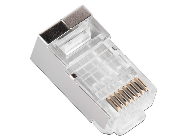 Plugs RJ-45 Linkedpro TC6S-100, Cat6, Blindado, Chapado de Oro, Bote con 100 Piezas.