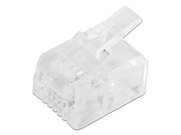 Plugs LinkedPro TCRJ11-100, RJ-11, Chapado de Oro, 100 Piezas. Color Transparente.