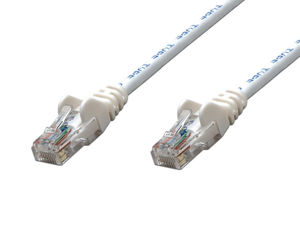Cable de Red MANHATTAN Cat6 de 7.6 Metros, Conectores RJ-45 Macho-Macho, Alta Velocidad de Transmisión, Color Blanco.
