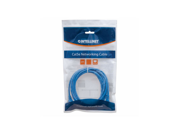 Cable de Red MANHATTAN Cat6 de 7.6 Metros, Conectores RJ-45 Macho-Macho, Color Azul.