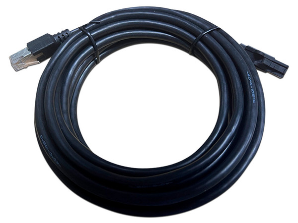 Cable LAN para MDVR Meriva MRJ45-IMS, 6 Pins a RJ45, 5m, Color Negro.