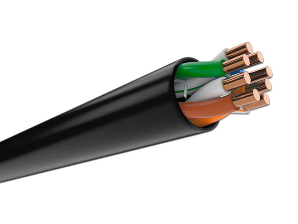 Bobina de Cable Nexxt Solutions, F/UTP Cat6, 23AWG, 4 pares, Uso exterior, 305m. Color Negro.