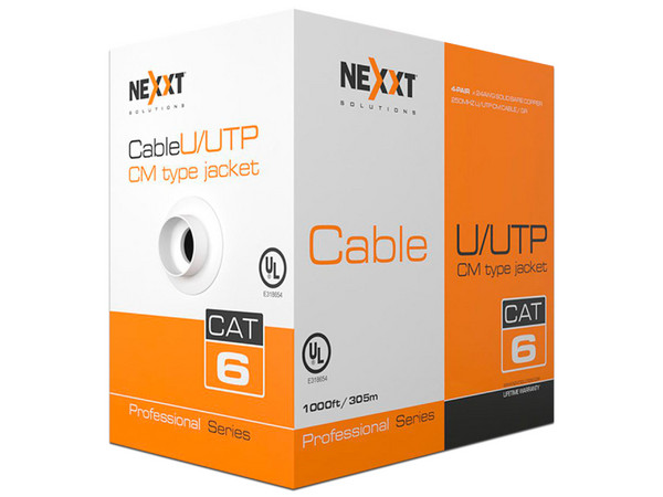 Bobina de Cable Nexxt AB356NXT32 Cat6 (UTP), revestimiento tipo CM de 305m.