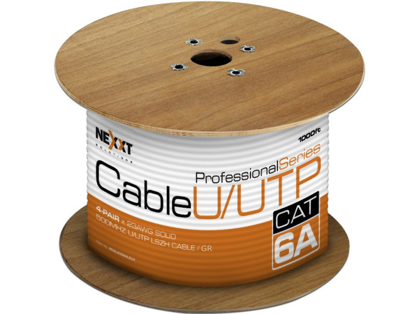 Bobina de Cable Nexxt Solutions Cat6 (UTP) Caja con 305 m. Color Gris.