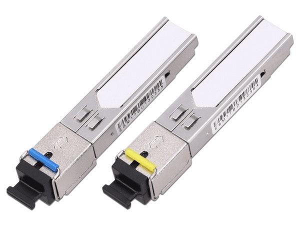 Transceptor SFP TCE SFP-GE-LX-1310/1550nm Monomodo Bidireccional 1.25Gbps Conector SC DDM Hasta 20 KM.