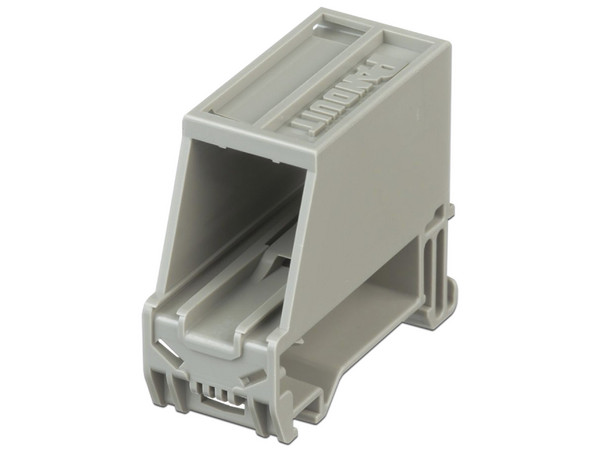 Adaptador Panduit CADIN1IG Para Conectores Tipo Mini-Com, Montaje en Rieles de 35 mm, Color Gris.