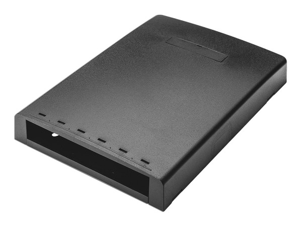 Caja de Montaje en Superficie para 6 Módulos Mini-Com, Accesorio para resguardo de Fibra Óptica Color Negro.
