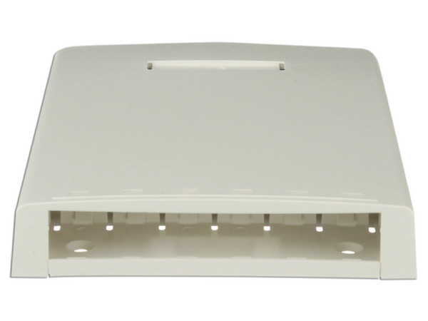 Caja de Montaje en Superficie para 6 Módulos Mini-Com, Color Blanco.