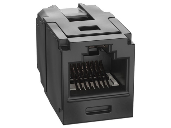 Módulo Jack Acoplador Panduit CC6X88BL de RJ-45 (Hembra) a RJ-45 (Hembra), Mini-Com, Cat6A. Color Negro