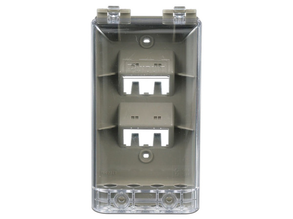 Placa Panduit CFPWR4CIG de Pared, Soporta 4 Puertos Mini-Com. Color Gris.