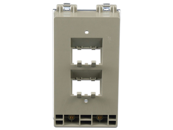Placa Panduit CFPWR4CIG de Pared, Soporta 4 Puertos Mini-Com. Color Gris.